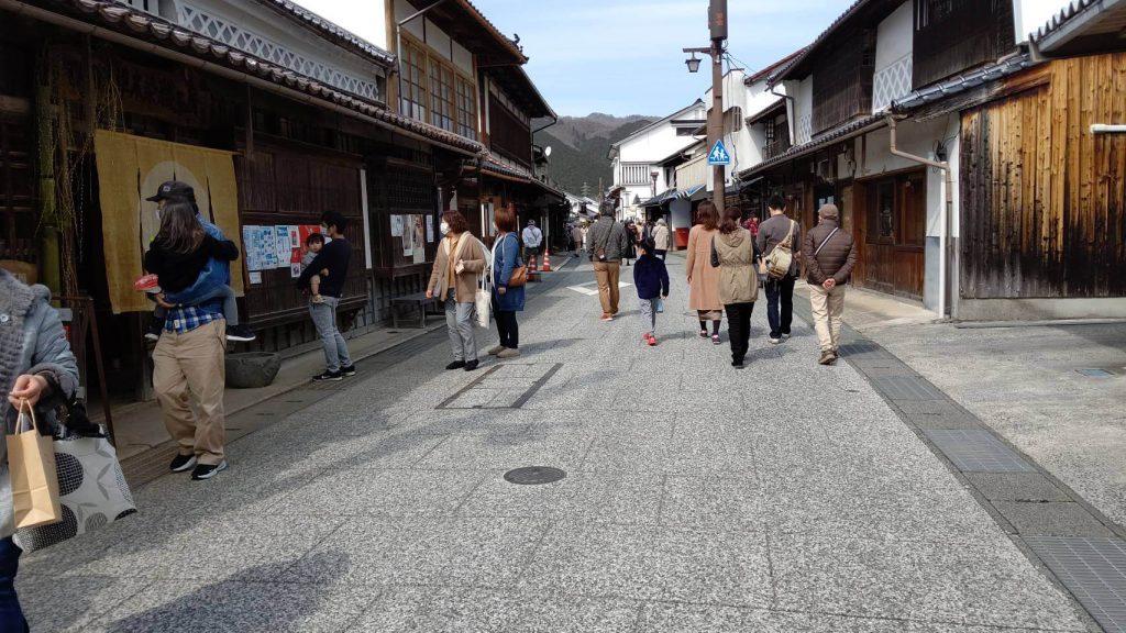 勝山のお雛まつり のれんと町歩きの風景