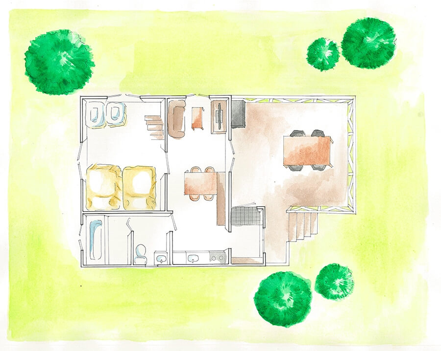 クリスマスコテージ 白